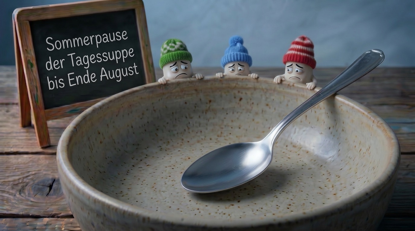 Tagessuppe immer Donnerstags und Freitags 11:30 - 15:00 Uhr
